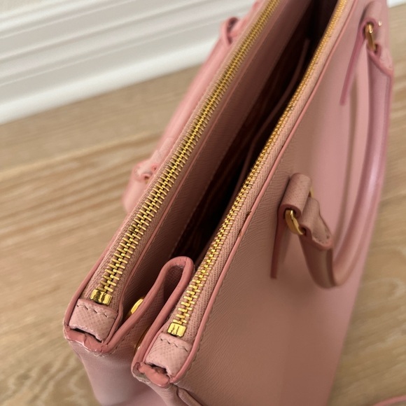 PRADA Prada Saffiano Lux Orchidea Medium Double Zip Tote Bag - Picture 14 of 16